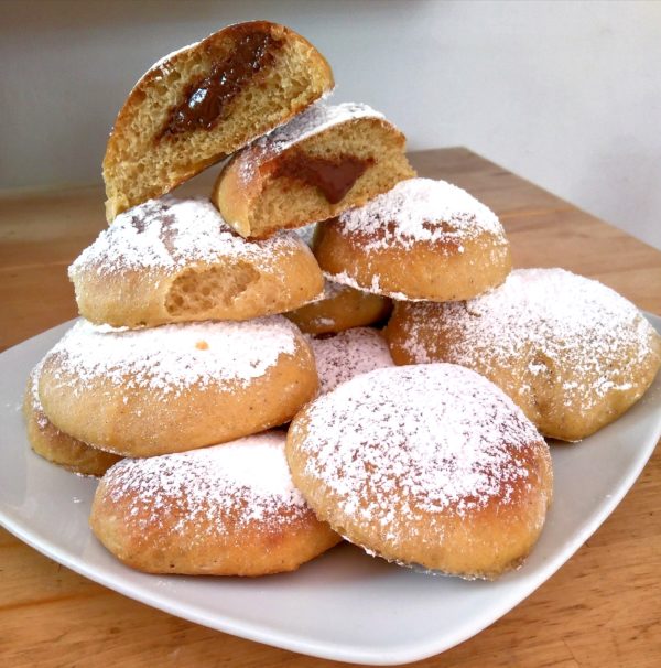 Sweet potato buns with nutella filling